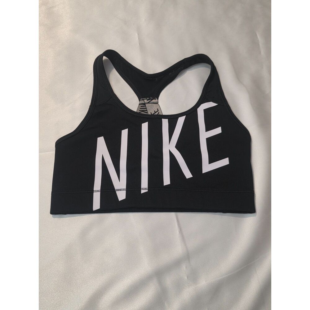 Nike Womens Medium M Black DriFit Racerback Sports Bra Activewear Top